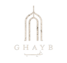 GHAYB arch mark with English and Arabic wordmark