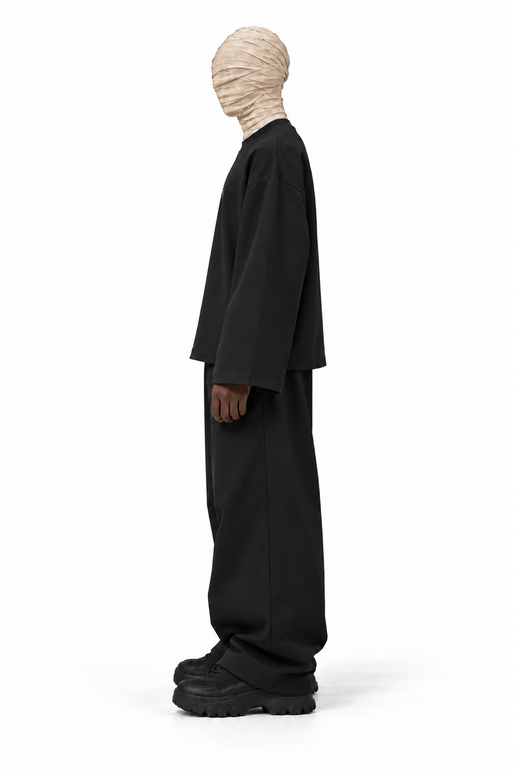 GHAYB Long Sleeve — Black — Side