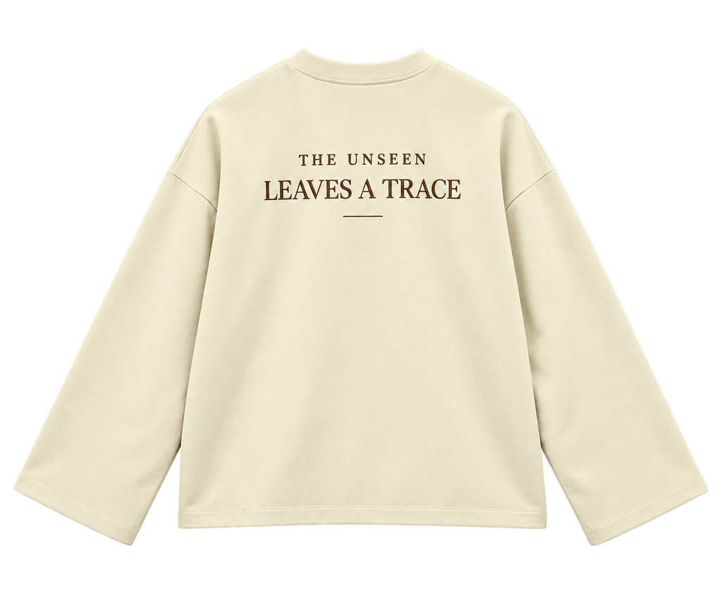 THE TRACE Cream — back, approved cream smooth cotton, no ribbing