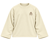 THE TRACE — Boxy Fit Long Sleeve — Cream
