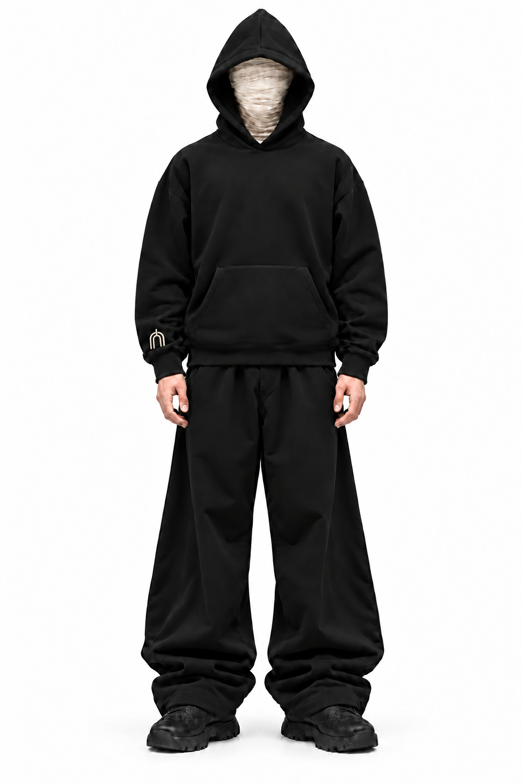 THE UNSEEN black hoodie — clean front view