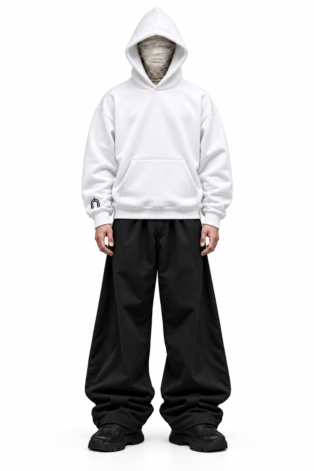 The Unseen white hoodie front