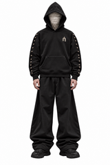 THE VEIL — Boxy Fit Hoodie — Black