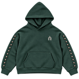 THE VEIL — Boxy Fit Hoodie — Dark Green